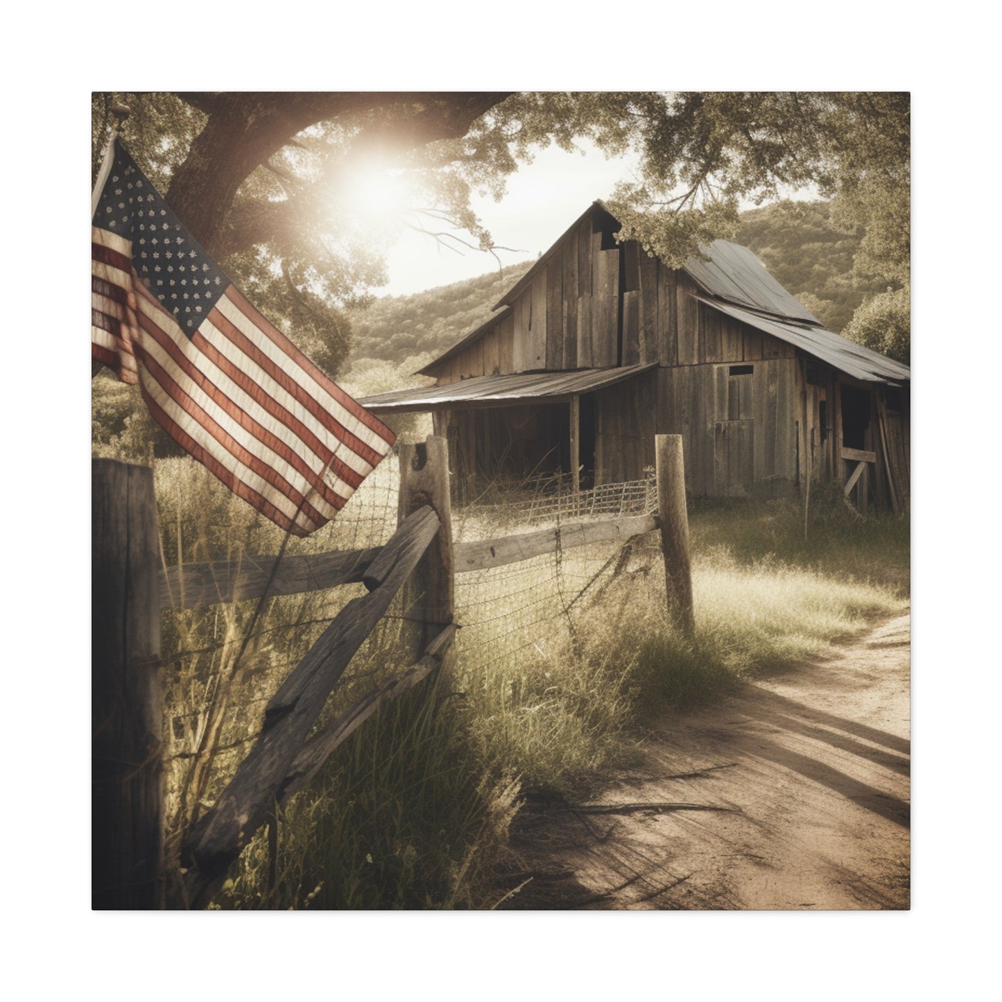 "Rustic American Farm" Wall Art - Weave Got Gifts - Unique Gifts You Won’t Find Anywhere Else!