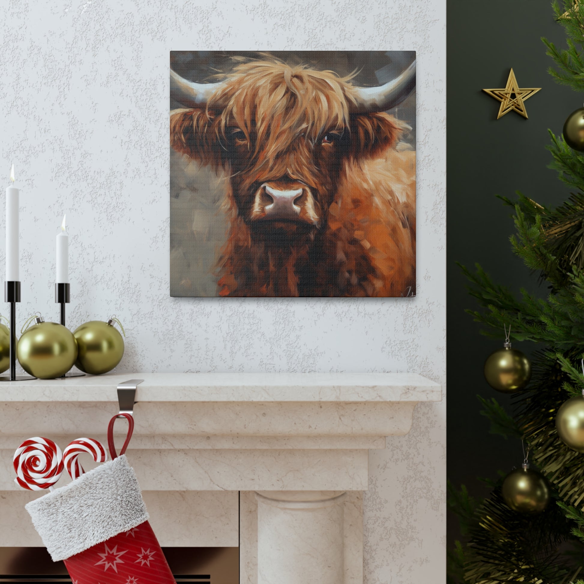 "Highland Cow Painting" Wall Art - Weave Got Gifts - Unique Gifts You Won’t Find Anywhere Else!