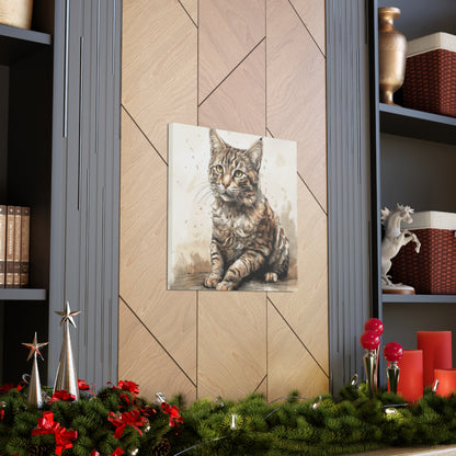 "Cat Illustration" Wall Art - Weave Got Gifts - Unique Gifts You Won’t Find Anywhere Else!