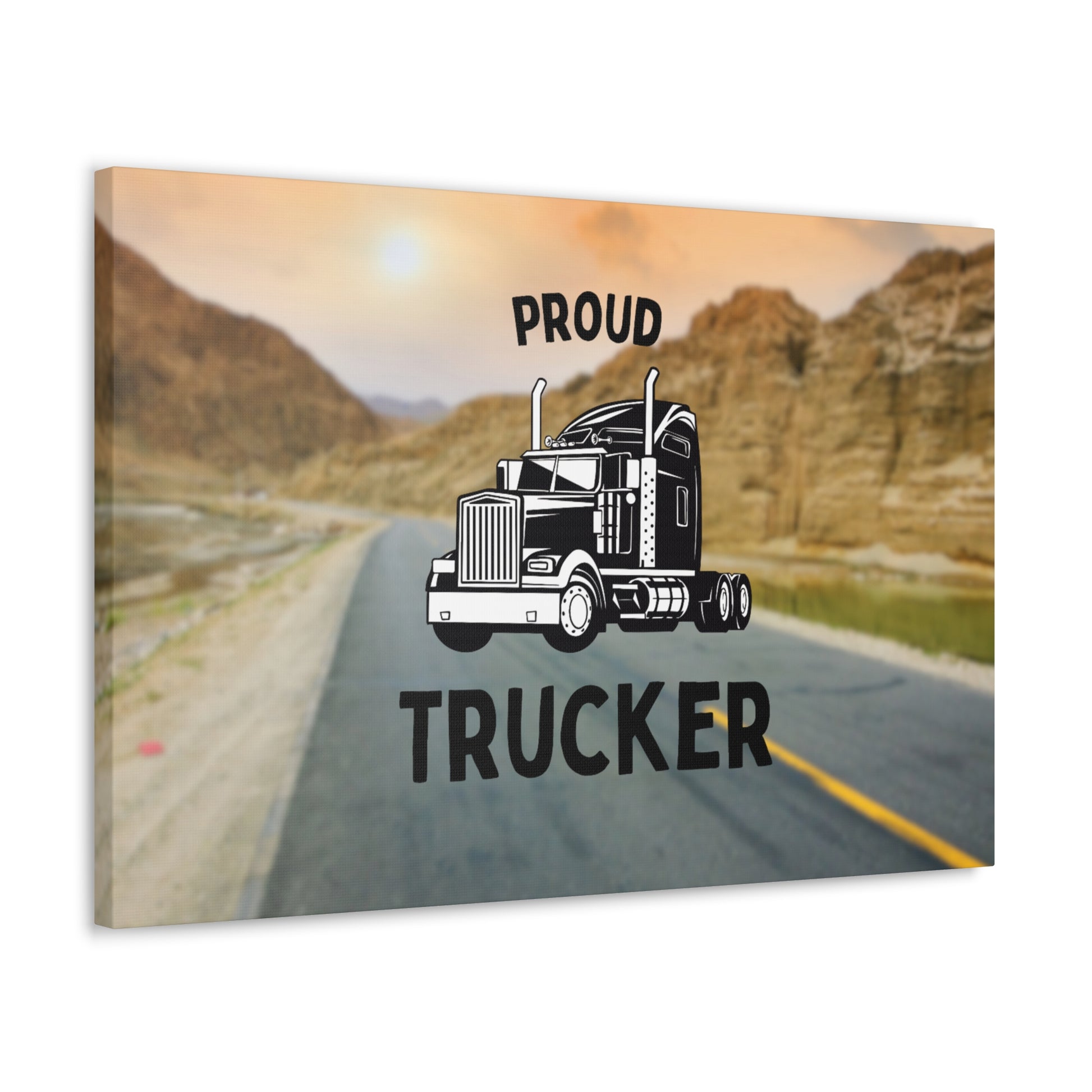 "Proud Trucker" Wall Art - Weave Got Gifts - Unique Gifts You Won’t Find Anywhere Else!