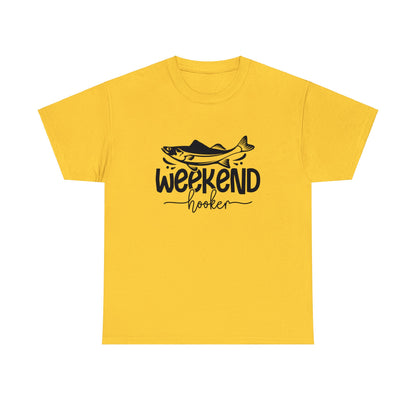 Weekend Hooker fishing t-shirt with fish graphic for fishermen
