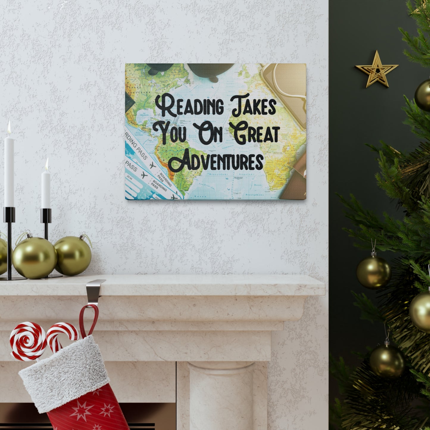 "Readings Takes You On The Greatest Adventures" Wall Art - Weave Got Gifts - Unique Gifts You Won’t Find Anywhere Else!