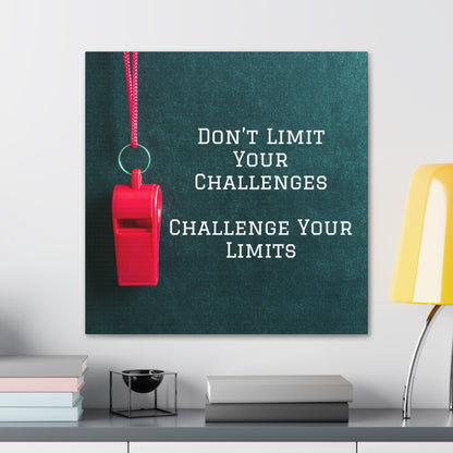 Coach wall art with red whistle and motivational quote
