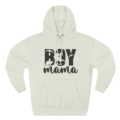 Funny boy mom hoodie perfect for dinosaur-loving moms
