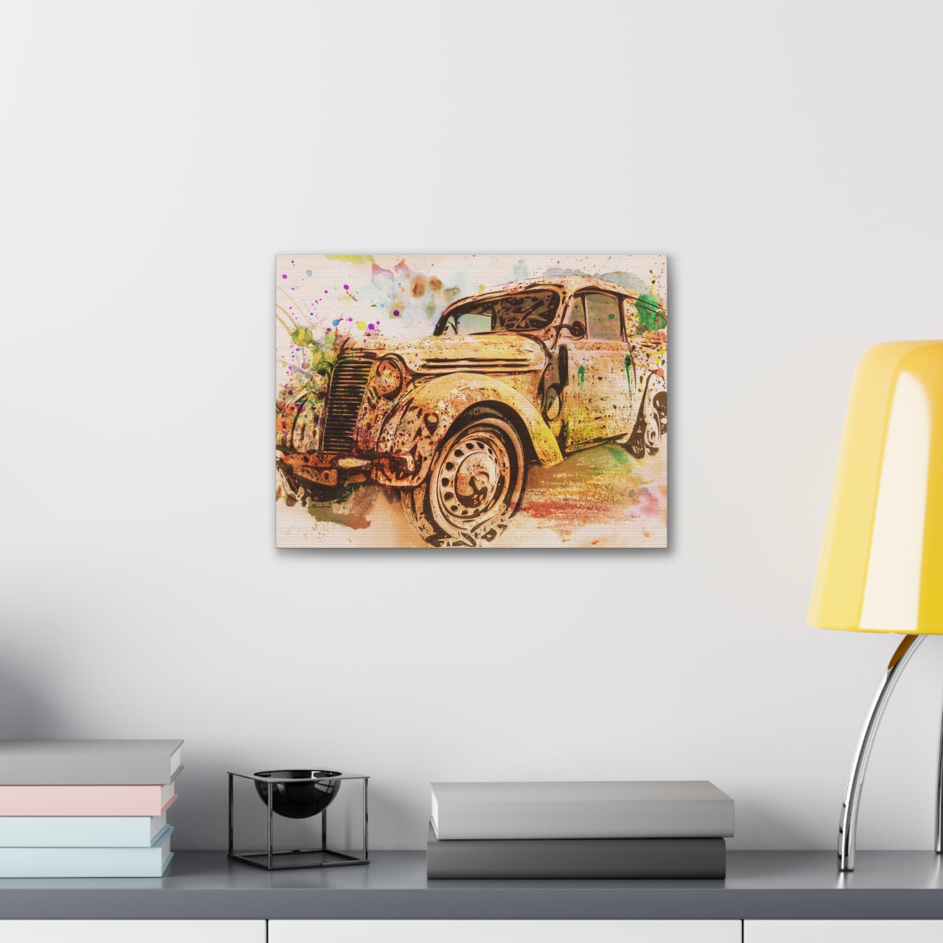"Antique Car Modern Painting" Wall Art - Weave Got Gifts - Unique Gifts You Won’t Find Anywhere Else!