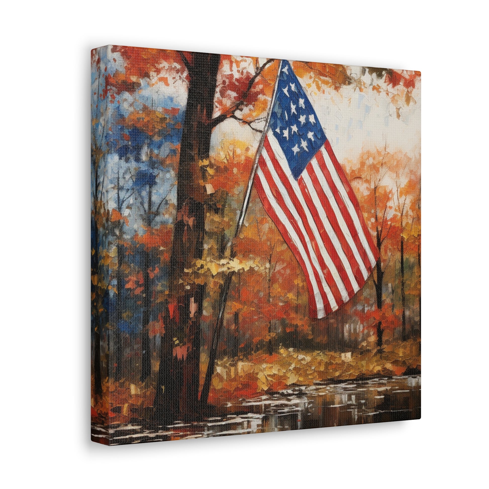 "Watercolor Painted America In Fall" Wall Art - Weave Got Gifts - Unique Gifts You Won’t Find Anywhere Else!