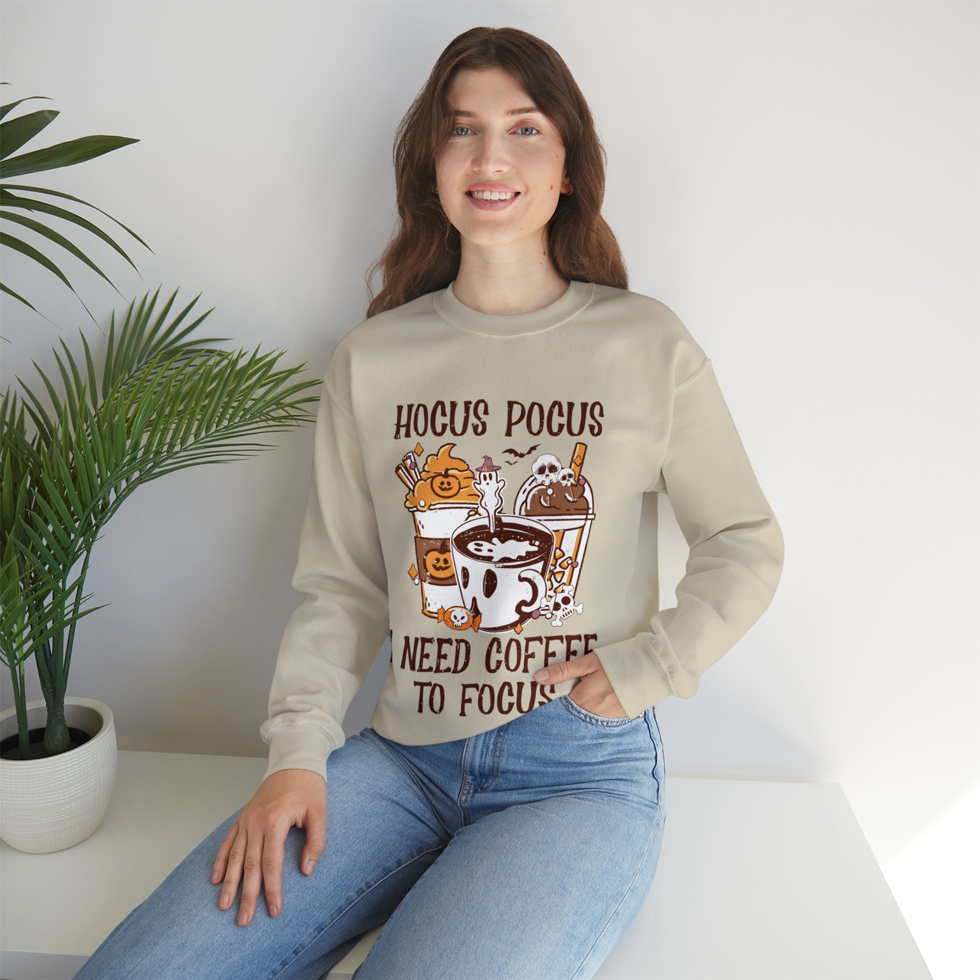 "Hocus Pocus I Need Coffee To Focus" Sweatshirt - Weave Got Gifts - Unique Gifts You Won’t Find Anywhere Else!