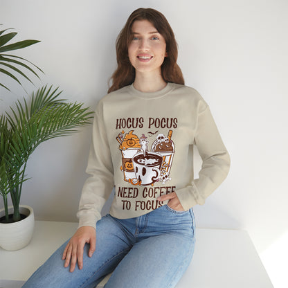 "Hocus Pocus I Need Coffee To Focus" Sweatshirt - Weave Got Gifts - Unique Gifts You Won’t Find Anywhere Else!