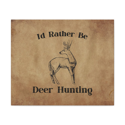 Cabin decor canvas with deer antlers and hunting theme
