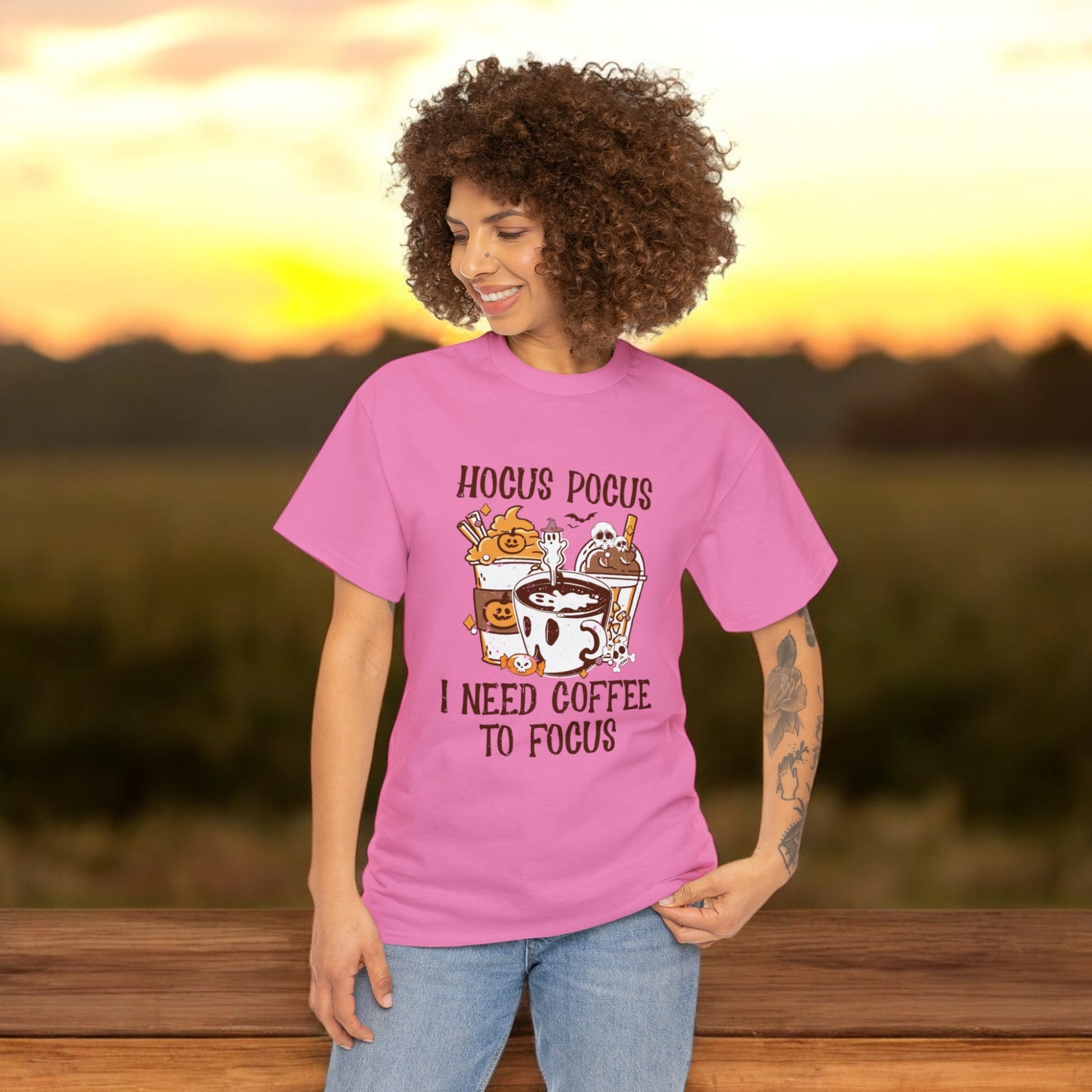 Hocus Pocus I Need Coffee to Focus T-Shirt – Funny Fall Tee