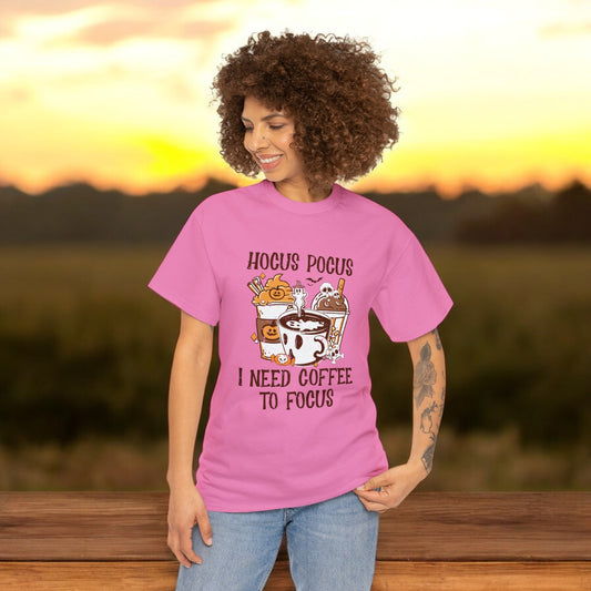 Hocus Pocus I Need Coffee to Focus T-Shirt – Funny Fall Tee