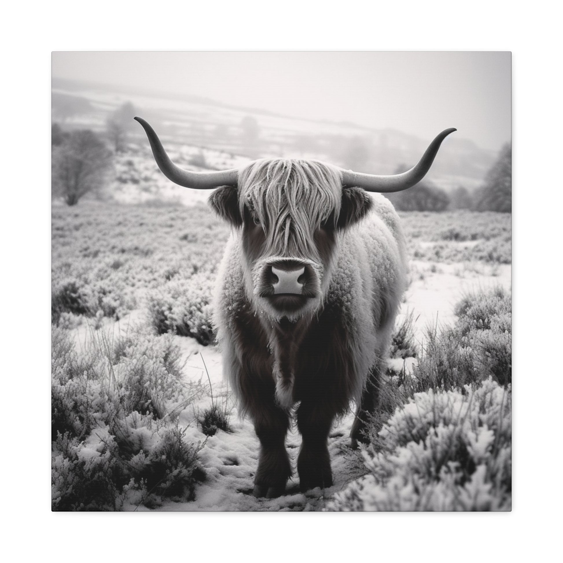 "Black & White Highland Cow" Wall Art - Weave Got Gifts - Unique Gifts You Won’t Find Anywhere Else!