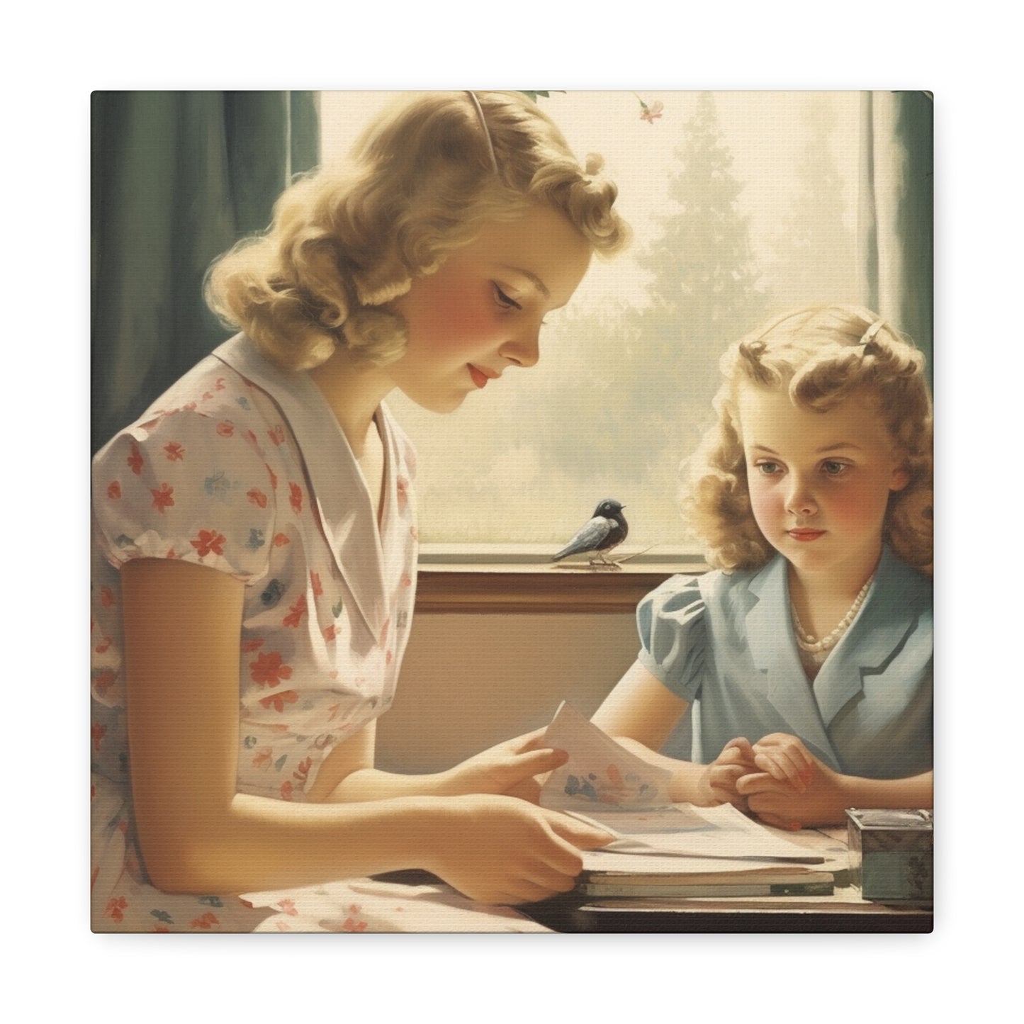 "Vintage Mother-Daughter Bond" Wall Art - Weave Got Gifts - Unique Gifts You Won’t Find Anywhere Else!