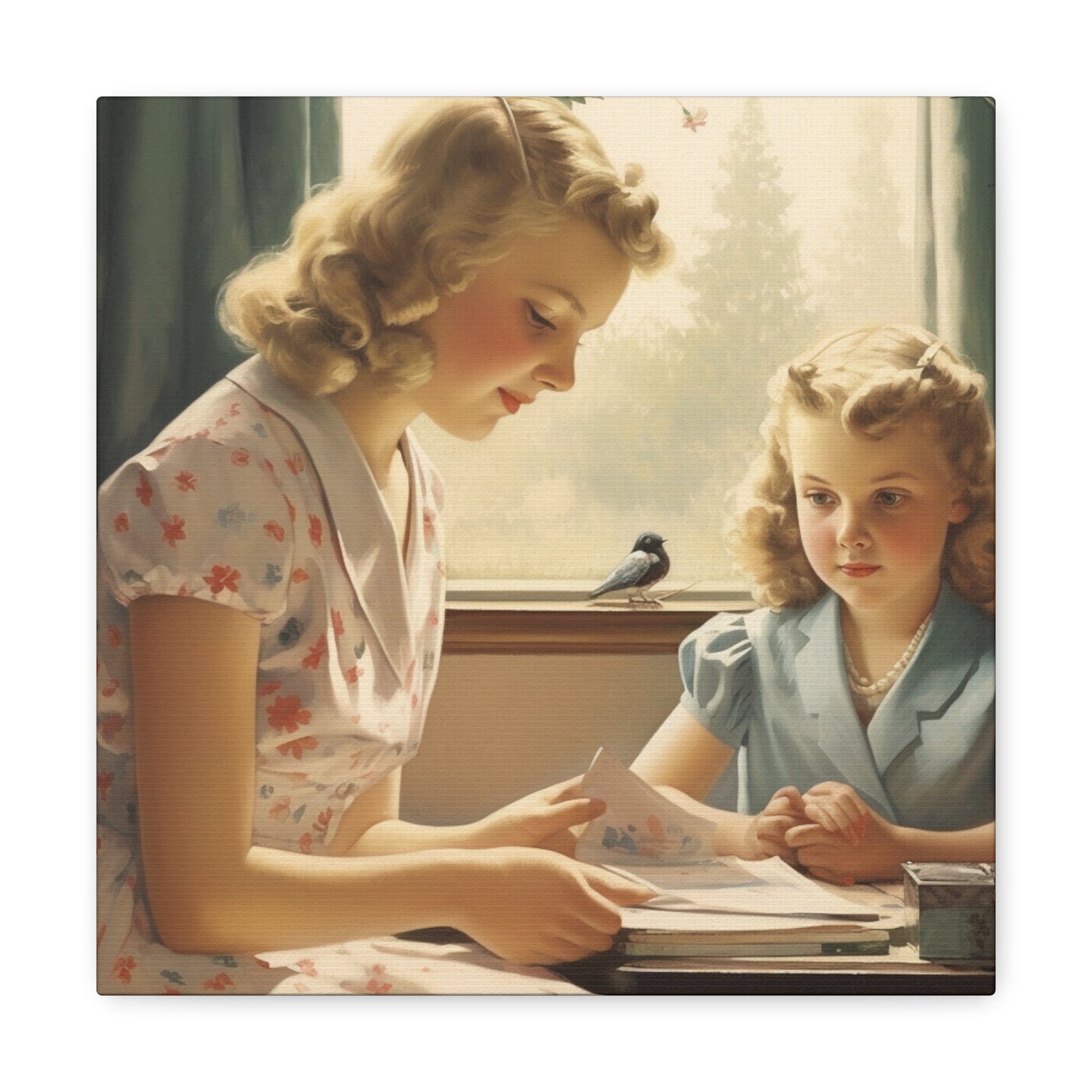 "Vintage Mother-Daughter Bond" Wall Art - Weave Got Gifts - Unique Gifts You Won’t Find Anywhere Else!
