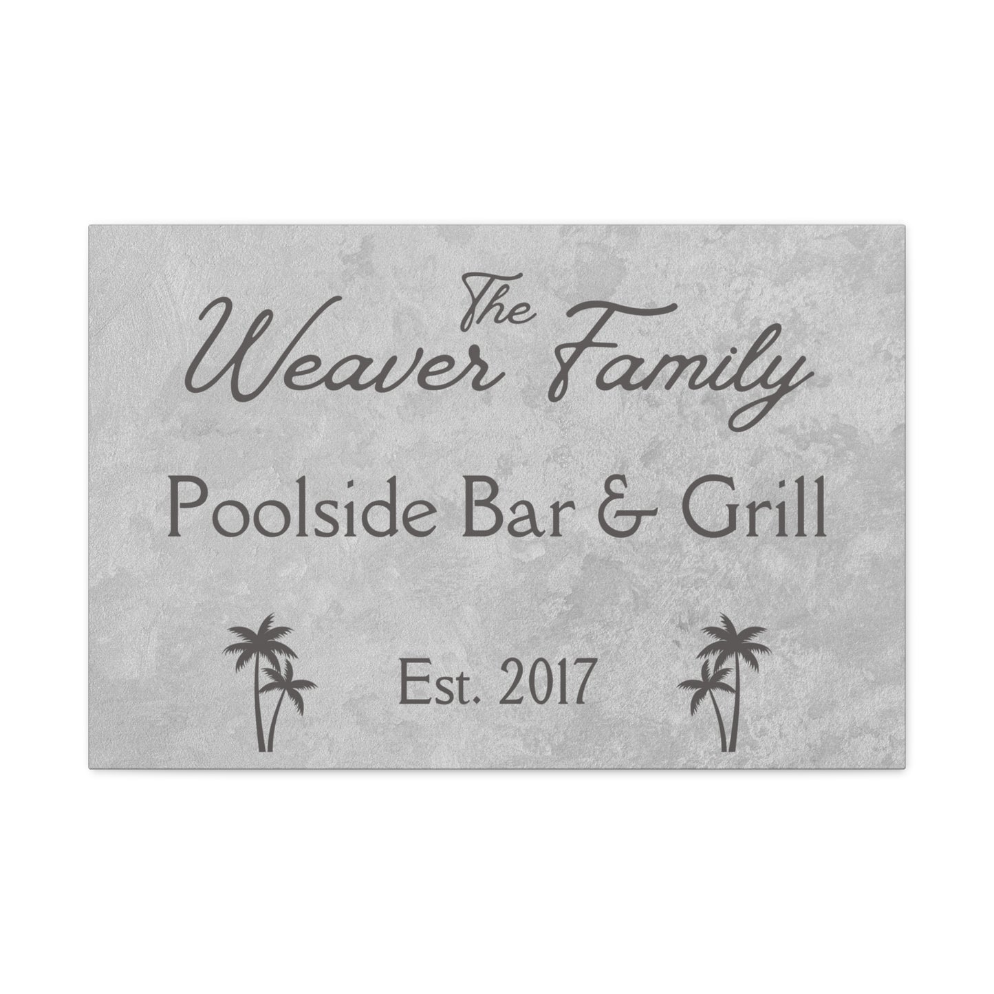 Custom "Family Poolside Bar & Grill" Wall Art - Weave Got Gifts - Unique Gifts You Won’t Find Anywhere Else!