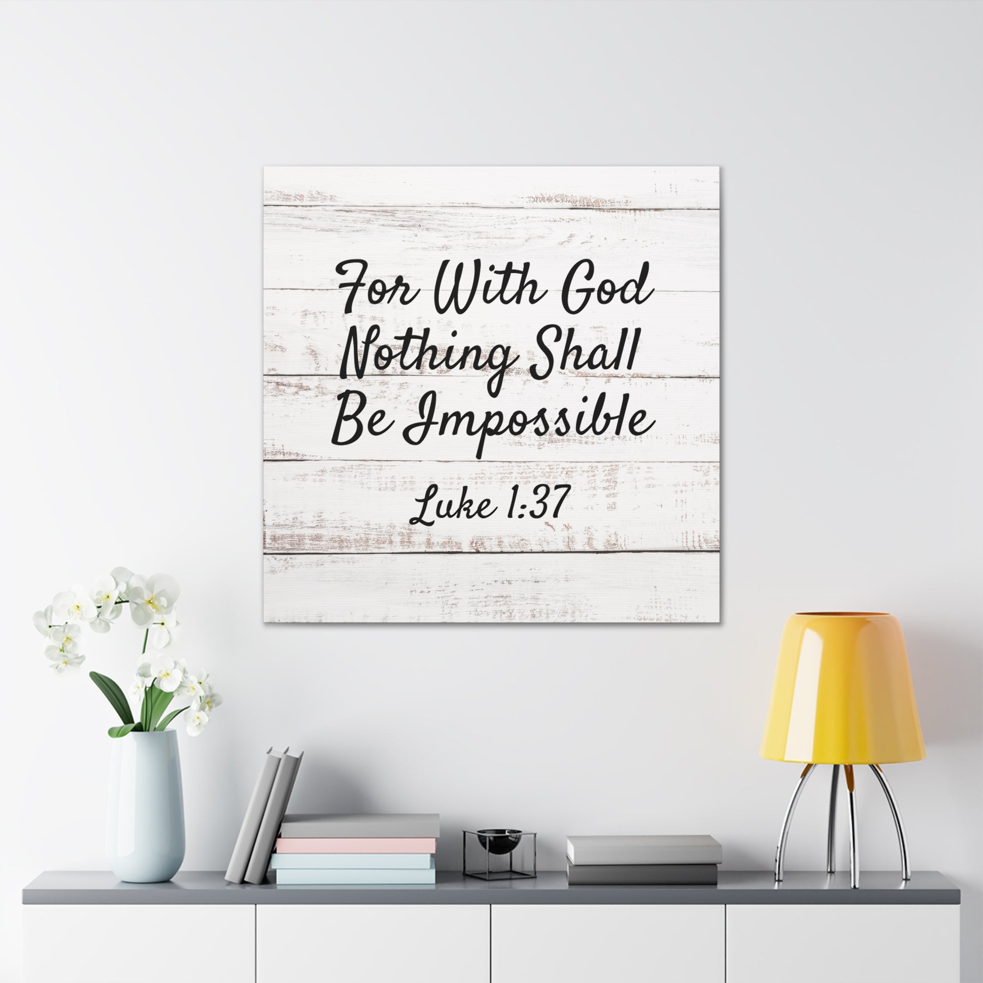 "For With God, Nothing Shall Be Impossible" Wall Art - Weave Got Gifts - Unique Gifts You Won’t Find Anywhere Else!