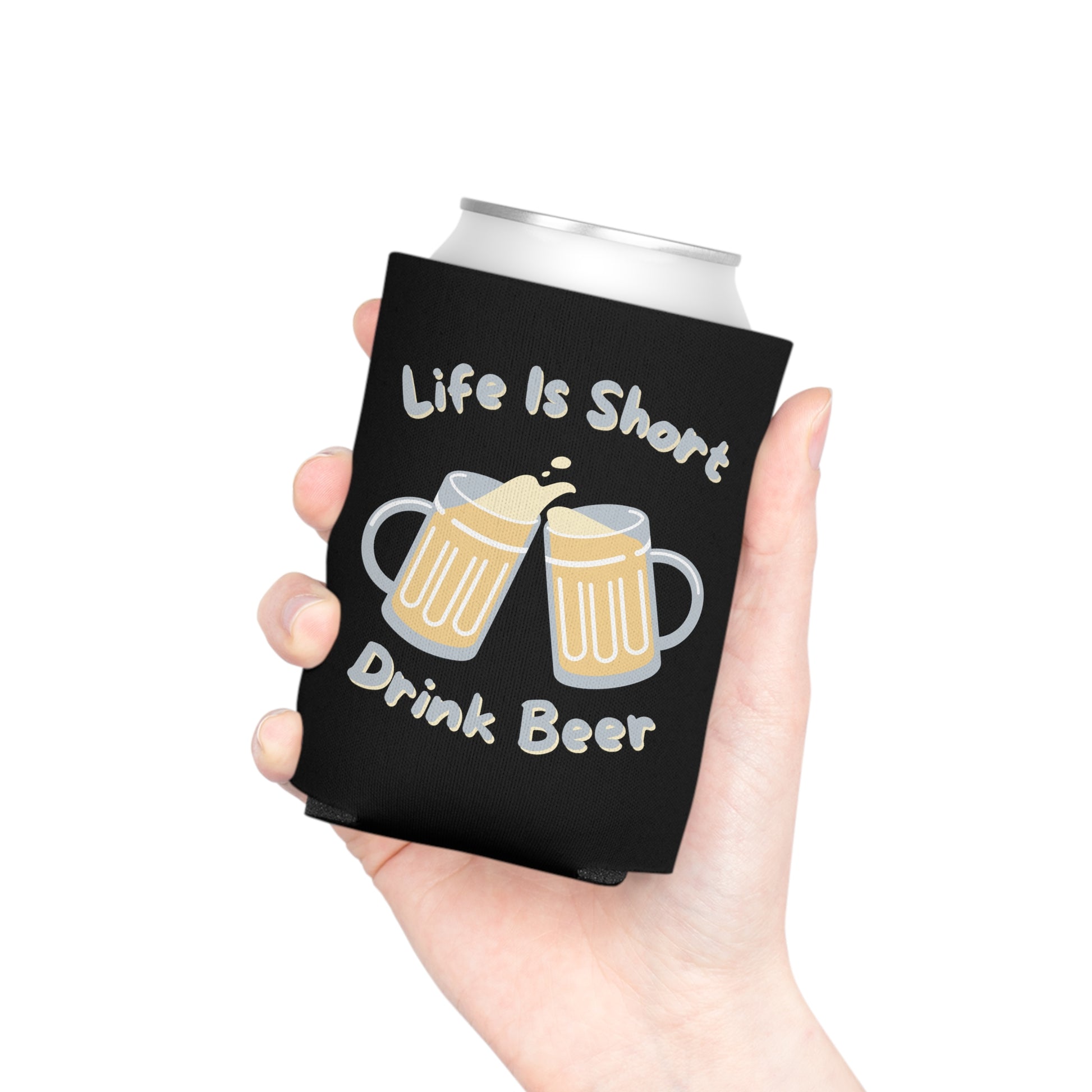 "Life Is Short, Drink Beer" Can Cooler - Weave Got Gifts - Unique Gifts You Won’t Find Anywhere Else!