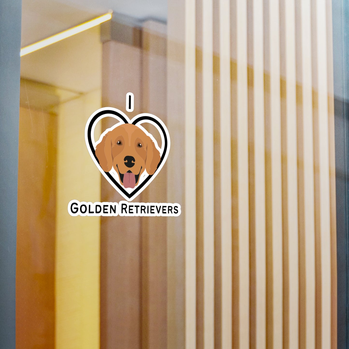 "I Love Golden Retrievers" Vinyl Decals - Weave Got Gifts - Unique Gifts You Won’t Find Anywhere Else!