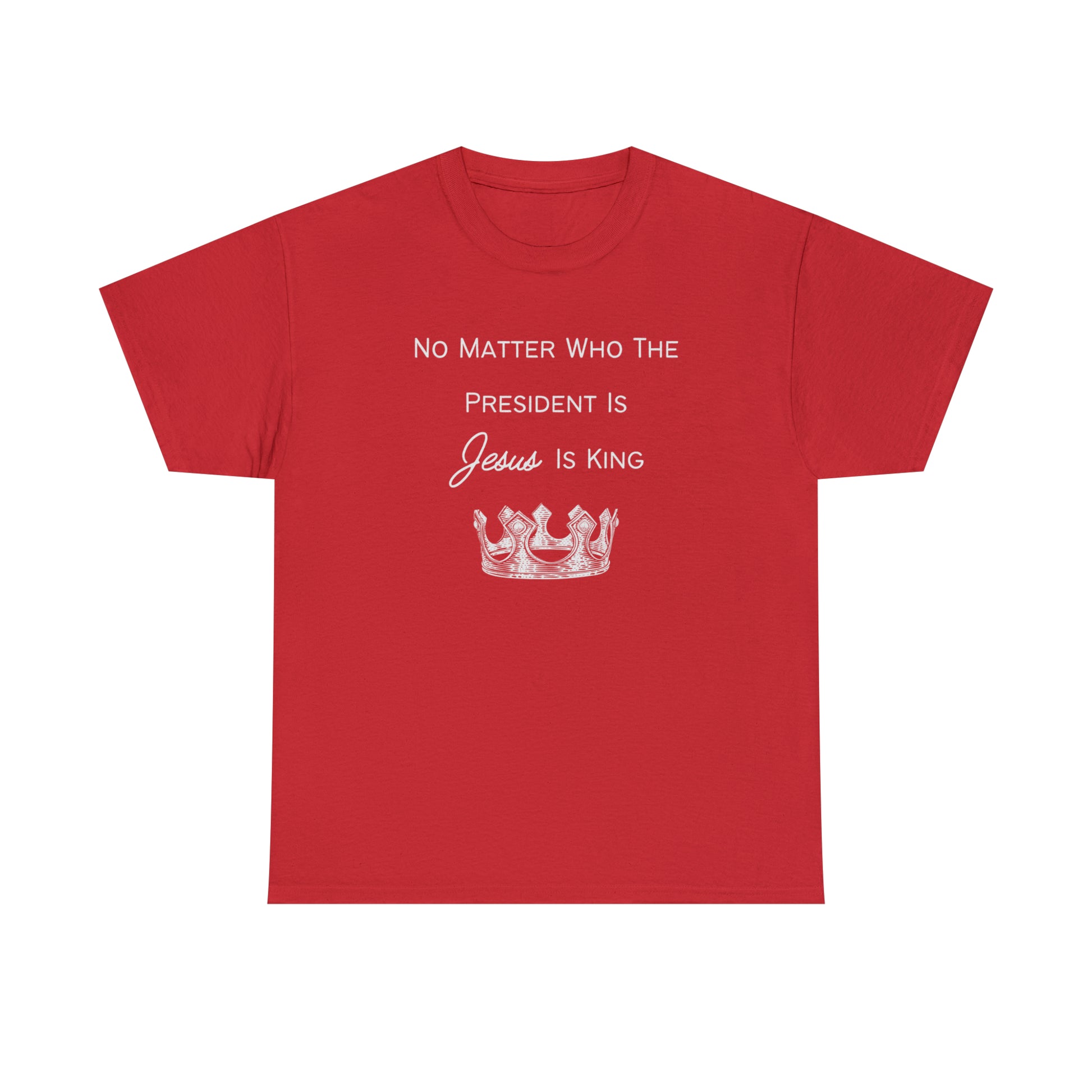 Inspirational "Jesus Is King" t-shirt as a testament of faith