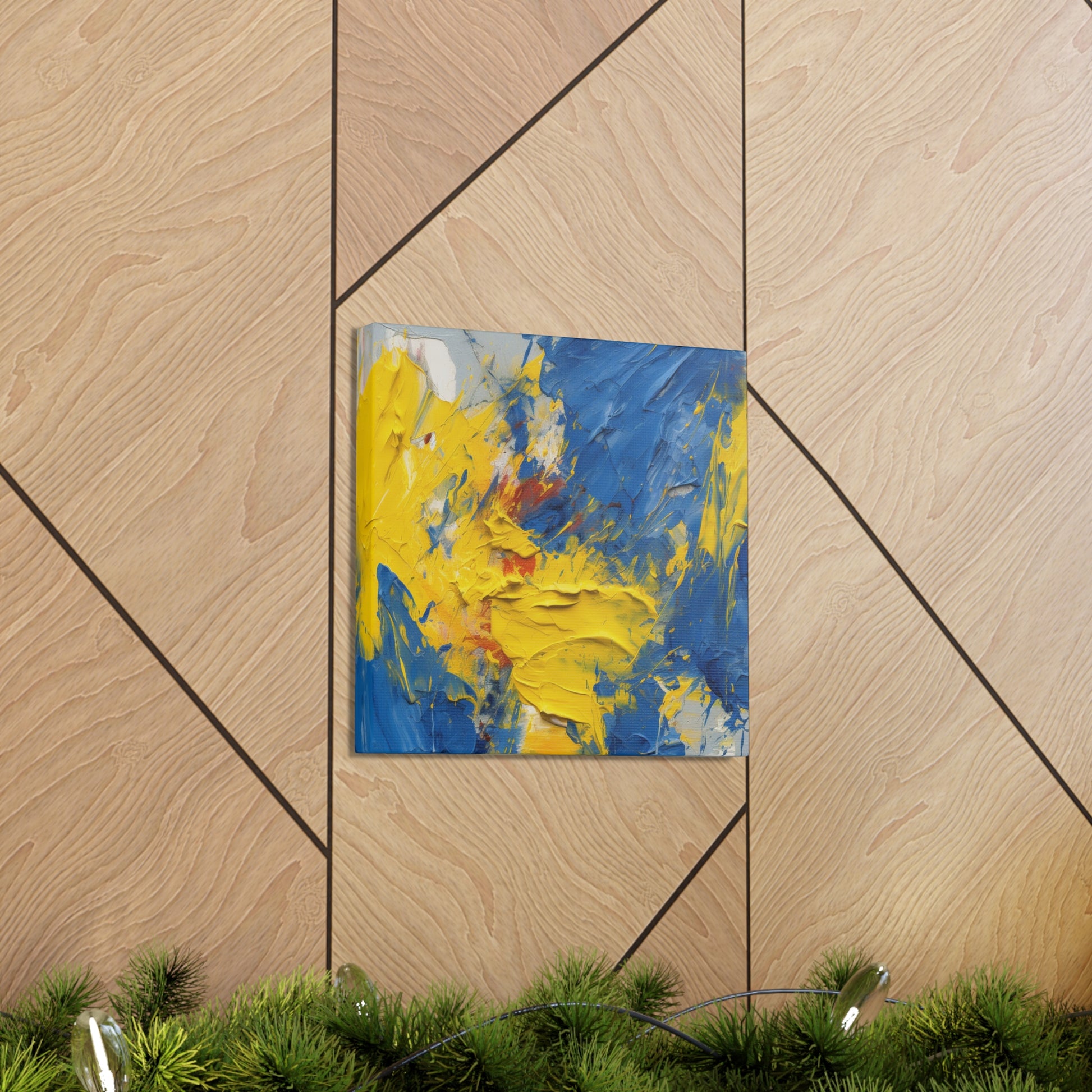 "Abstract Blue & Yellow" Wall Art - Weave Got Gifts - Unique Gifts You Won’t Find Anywhere Else!
