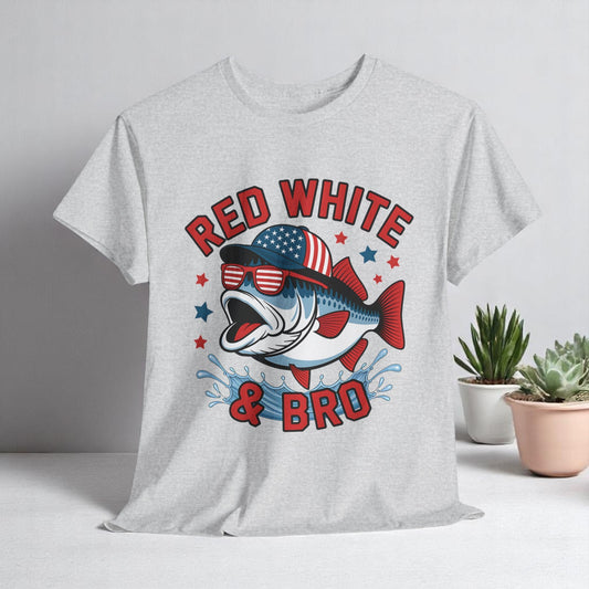 Patriotic Fishing Shirt – Red White and Bro Fish Tee