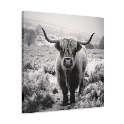 "Black & White Highland Cow" Wall Art - Weave Got Gifts - Unique Gifts You Won’t Find Anywhere Else!