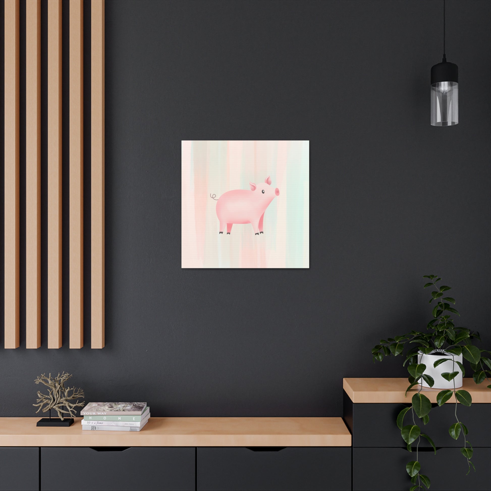 "Cute Pig" Nursery Wall Art - Weave Got Gifts - Unique Gifts You Won’t Find Anywhere Else!