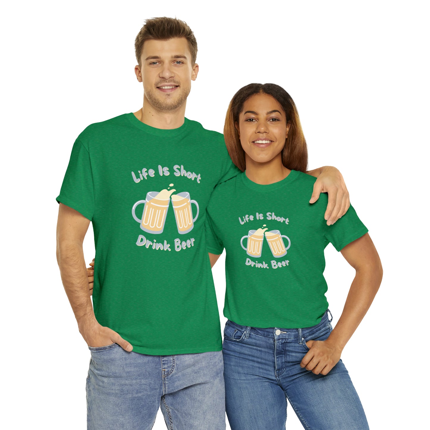 "Life Is Short, Drink Beer" T-Shirt - Weave Got Gifts - Unique Gifts You Won’t Find Anywhere Else!