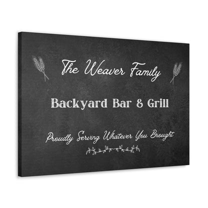 "Backyard Bar & Grill" Custom Wall Art - Weave Got Gifts - Unique Gifts You Won’t Find Anywhere Else!