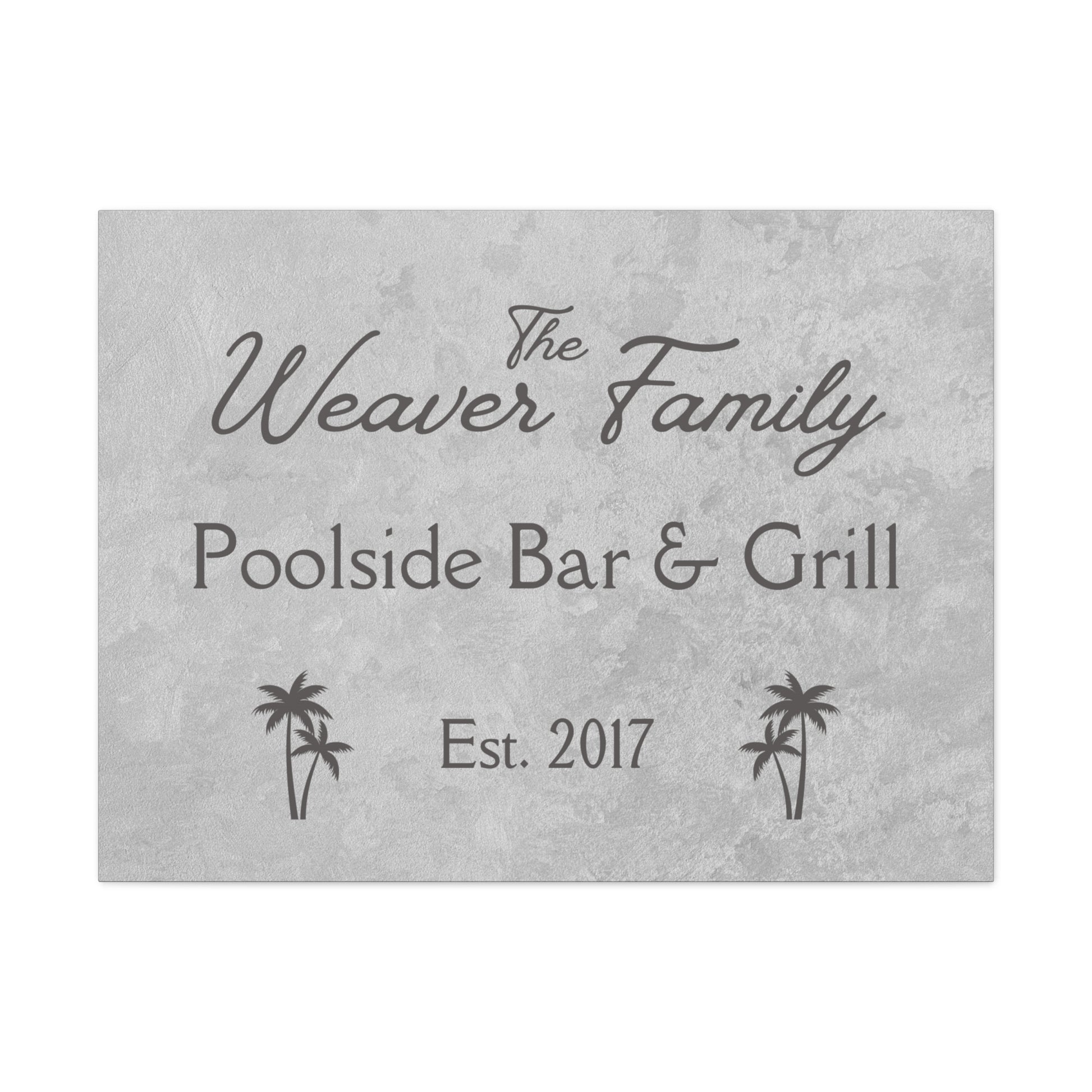 Custom "Family Poolside Bar & Grill" Wall Art - Weave Got Gifts - Unique Gifts You Won’t Find Anywhere Else!