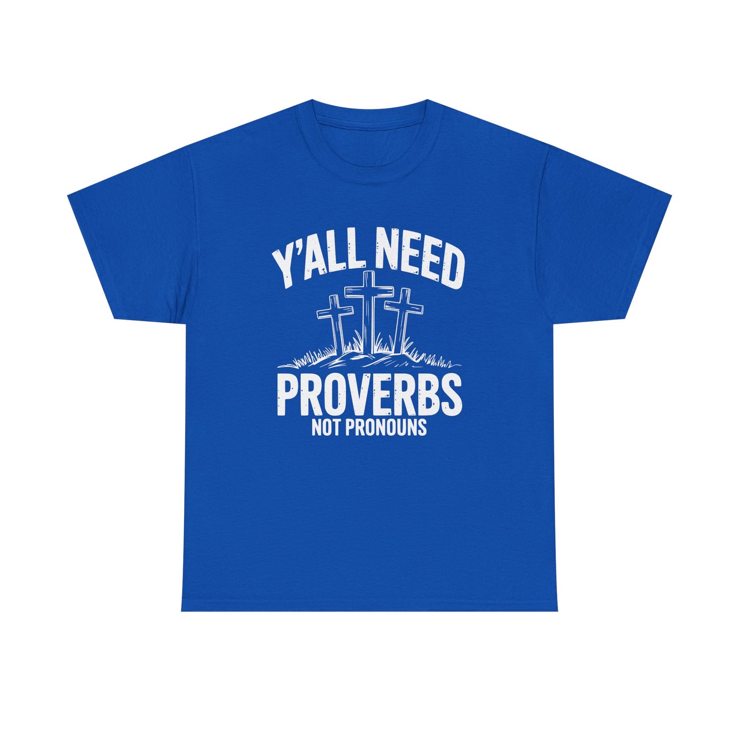 Christian conservative tee with hill and cross design