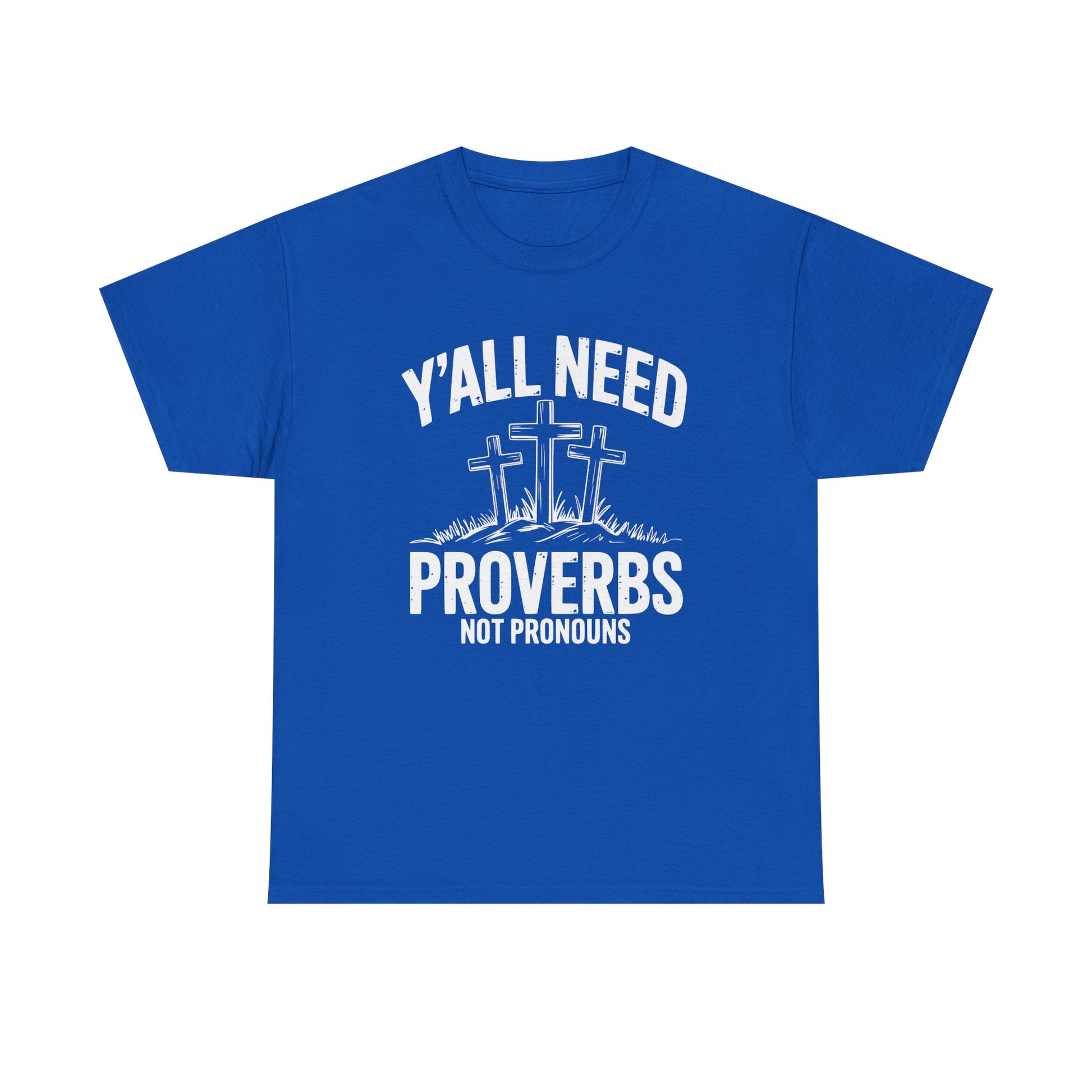 Christian conservative tee with hill and cross design