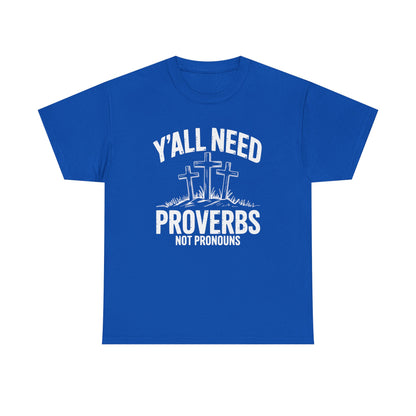 Christian conservative tee with hill and cross design