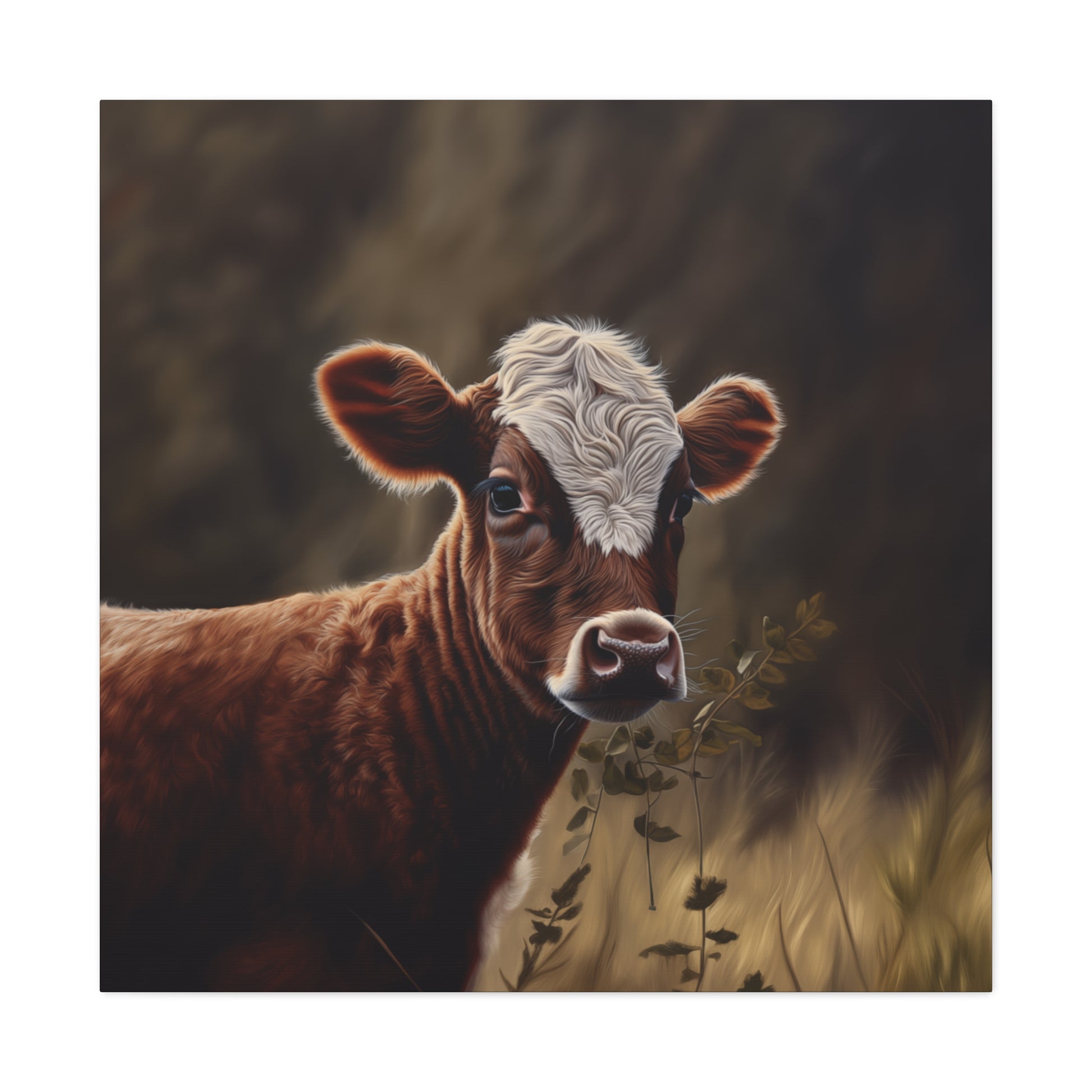 "Brown & White Baby Cow" Wall Art - Weave Got Gifts - Unique Gifts You Won’t Find Anywhere Else!