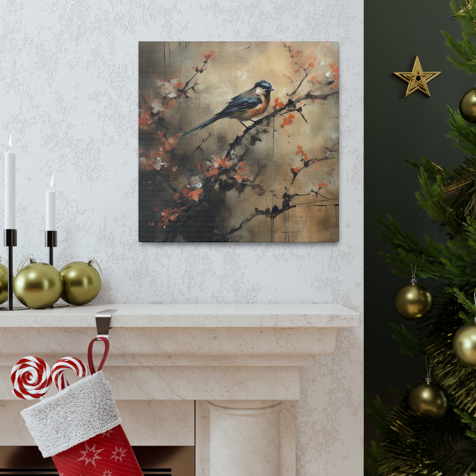 "Bird In Nature Wabi Sabi" Wall Art - Weave Got Gifts - Unique Gifts You Won’t Find Anywhere Else!