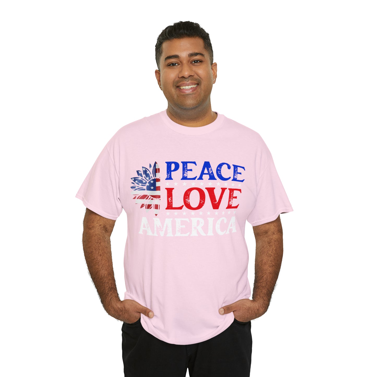 "Peace, Love, America" T-Shirt - Weave Got Gifts - Unique Gifts You Won’t Find Anywhere Else!