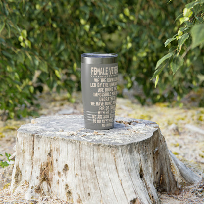 "Female Veteran" Tumbler - Weave Got Gifts - Unique Gifts You Won’t Find Anywhere Else!