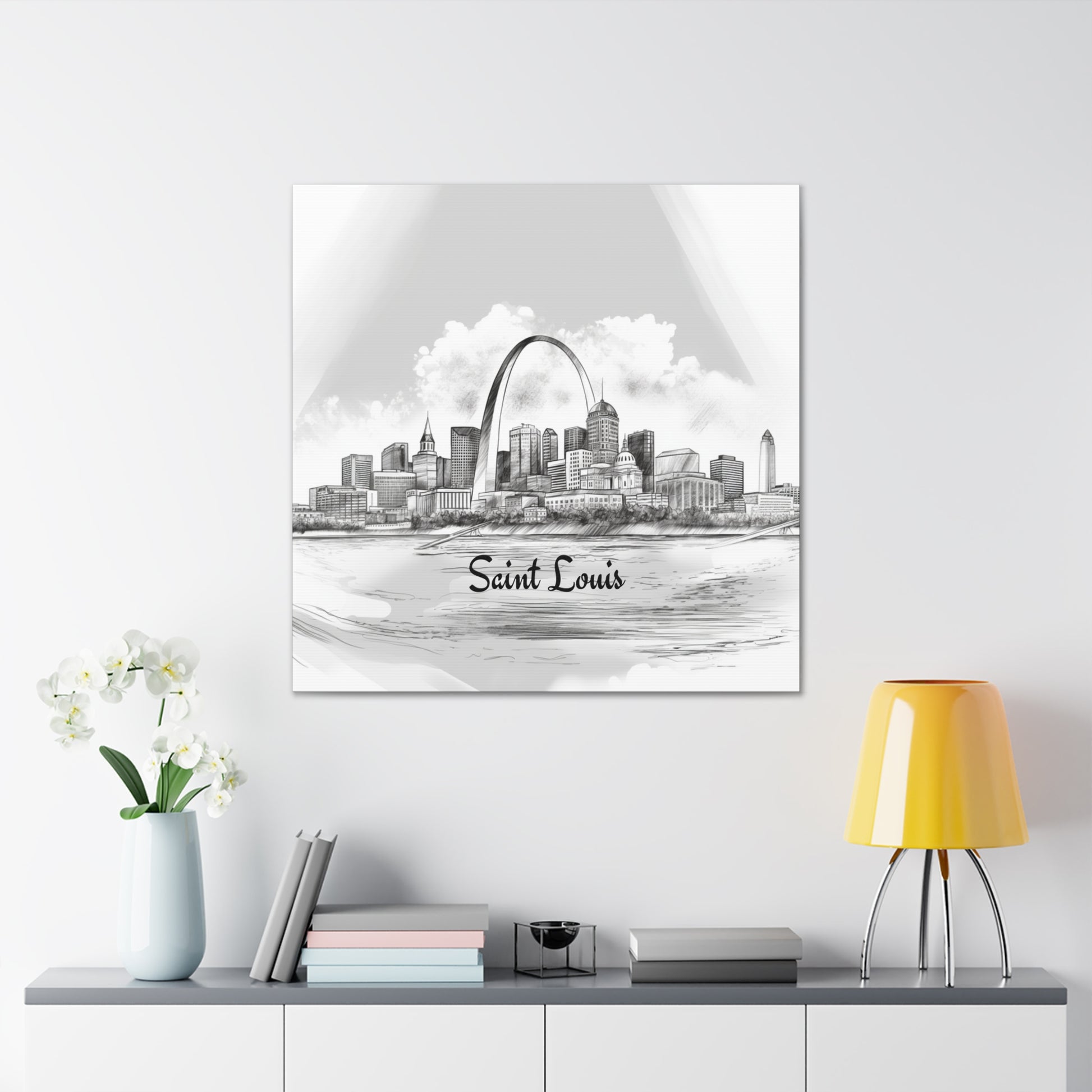 St. Louis Art Print – Gateway Arch Skyline Canvas Wall Art