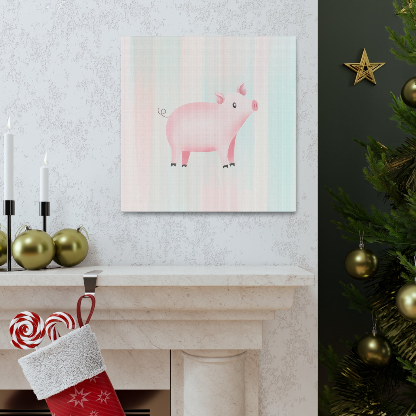 "Cute Pig" Nursery Wall Art - Weave Got Gifts - Unique Gifts You Won’t Find Anywhere Else!