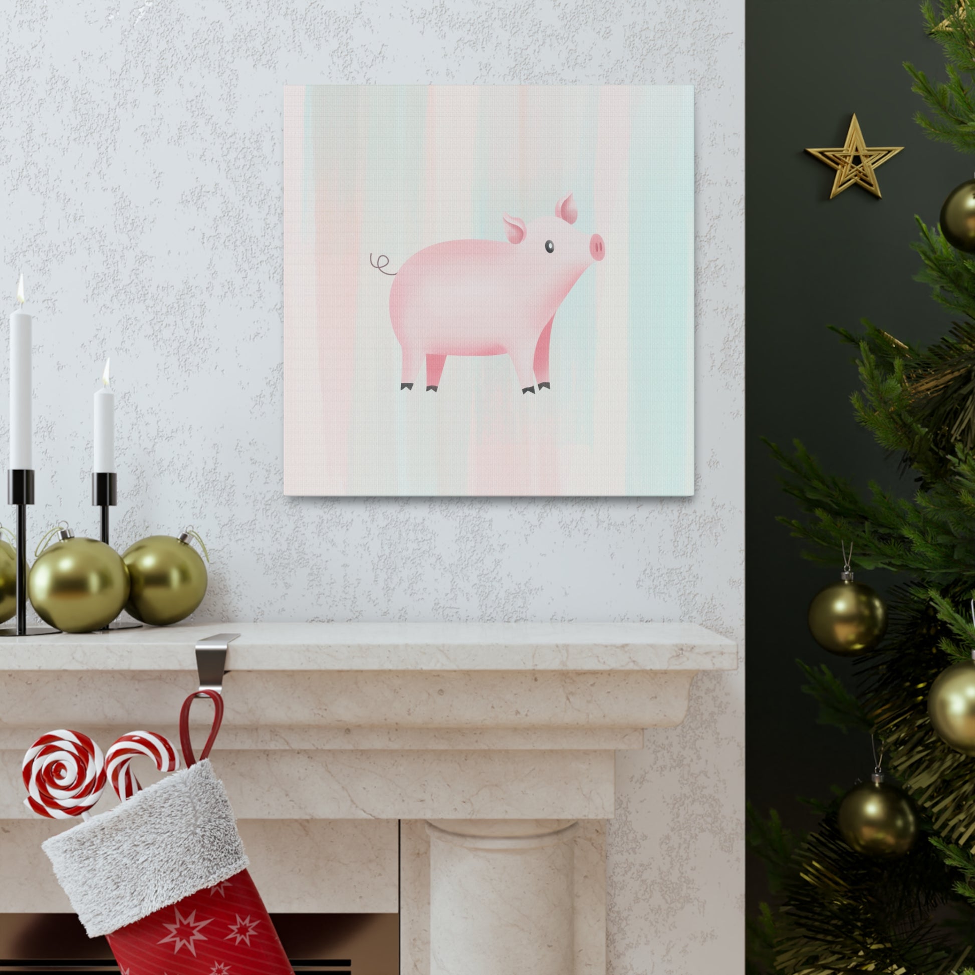 "Cute Pig" Nursery Wall Art - Weave Got Gifts - Unique Gifts You Won’t Find Anywhere Else!
