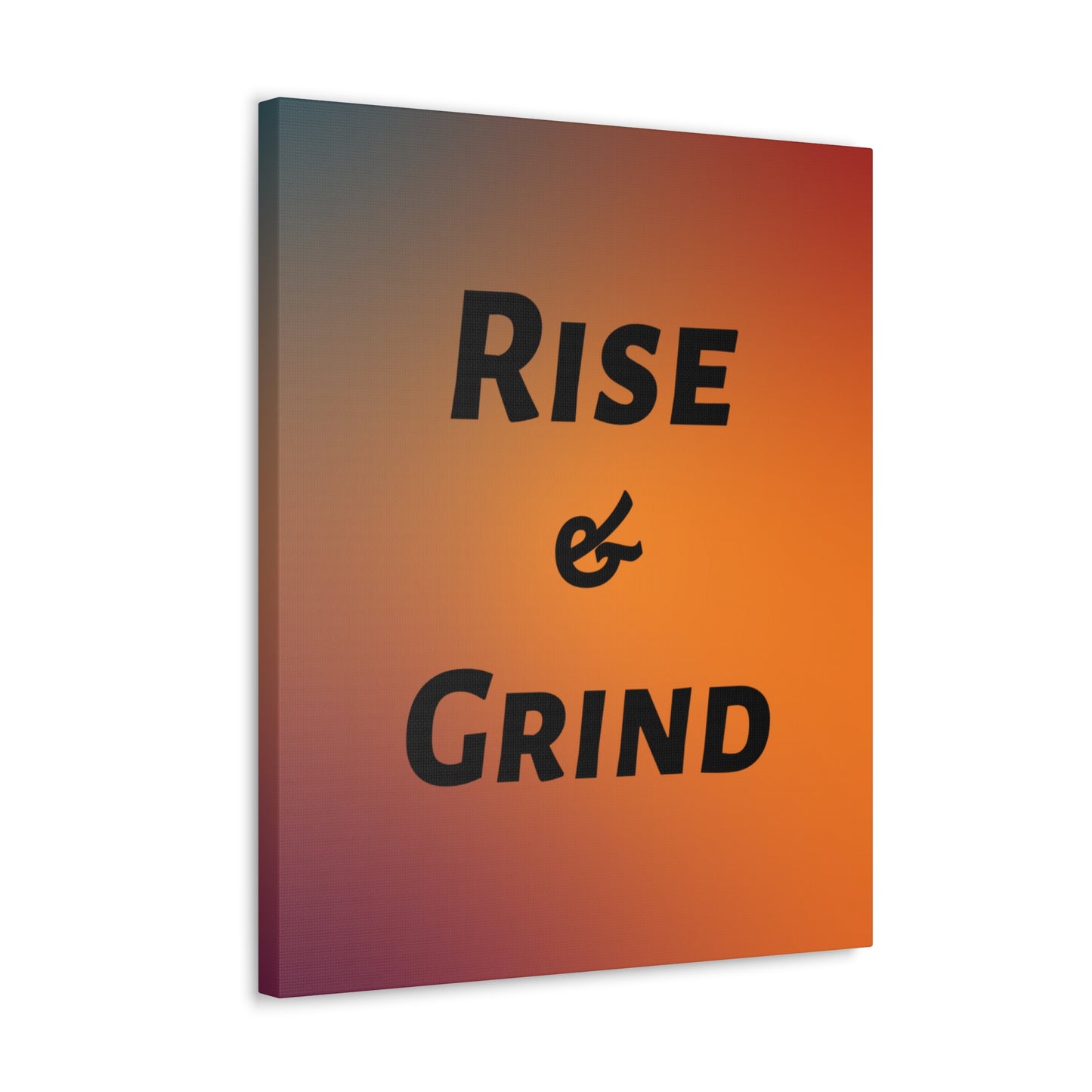 Energizing rise and grind canvas art for goal achievers