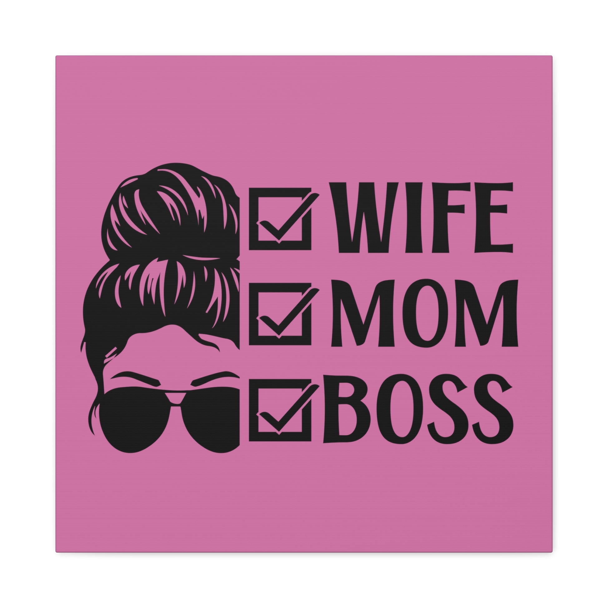 Bold and stylish canvas print celebrating mompreneur life.
