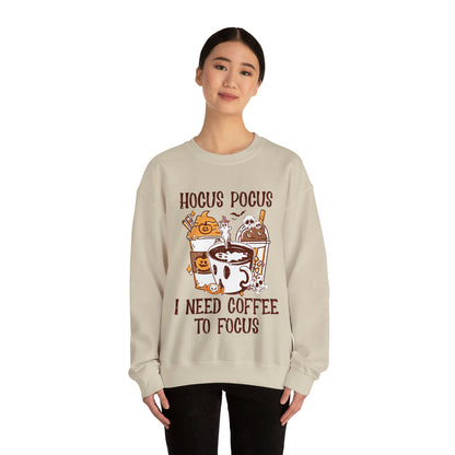 "Hocus Pocus I Need Coffee To Focus" Sweatshirt - Weave Got Gifts - Unique Gifts You Won’t Find Anywhere Else!