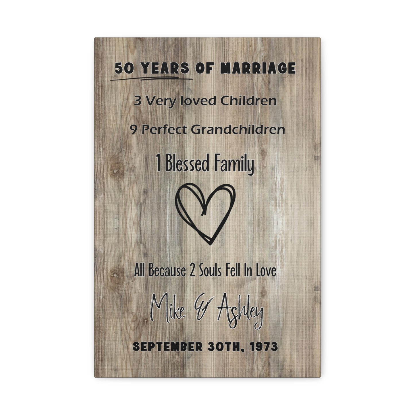 "50 Years Of Marriage" Wall Art - Weave Got Gifts - Unique Gifts You Won’t Find Anywhere Else!