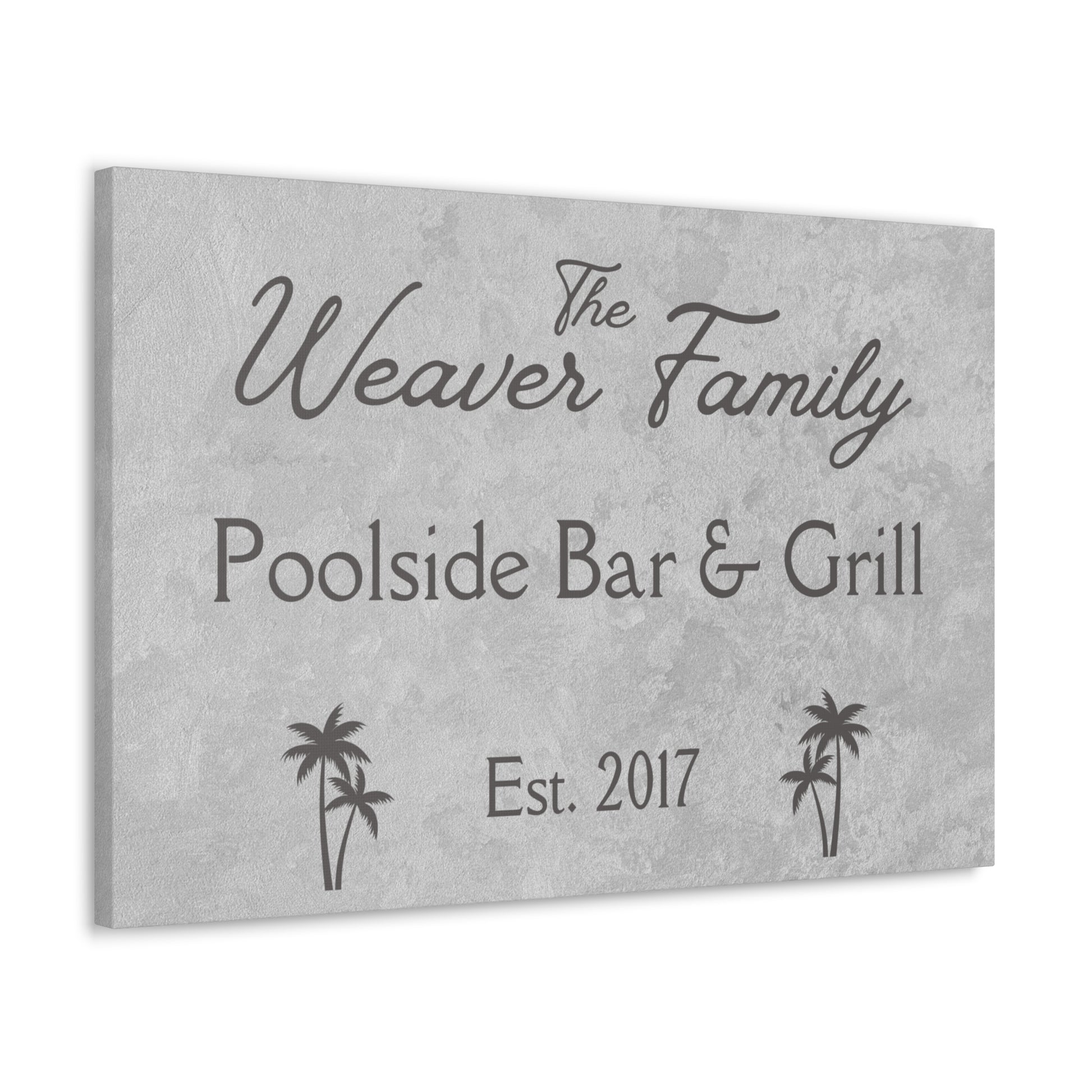 Custom "Family Poolside Bar & Grill" Wall Art - Weave Got Gifts - Unique Gifts You Won’t Find Anywhere Else!