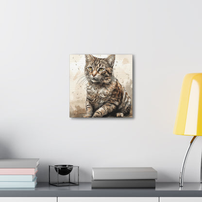 Happy kitten wall art for children's decor
