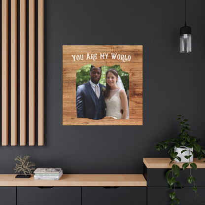 "You Are My World" Custom Photo Wall Art - Weave Got Gifts - Unique Gifts You Won’t Find Anywhere Else!