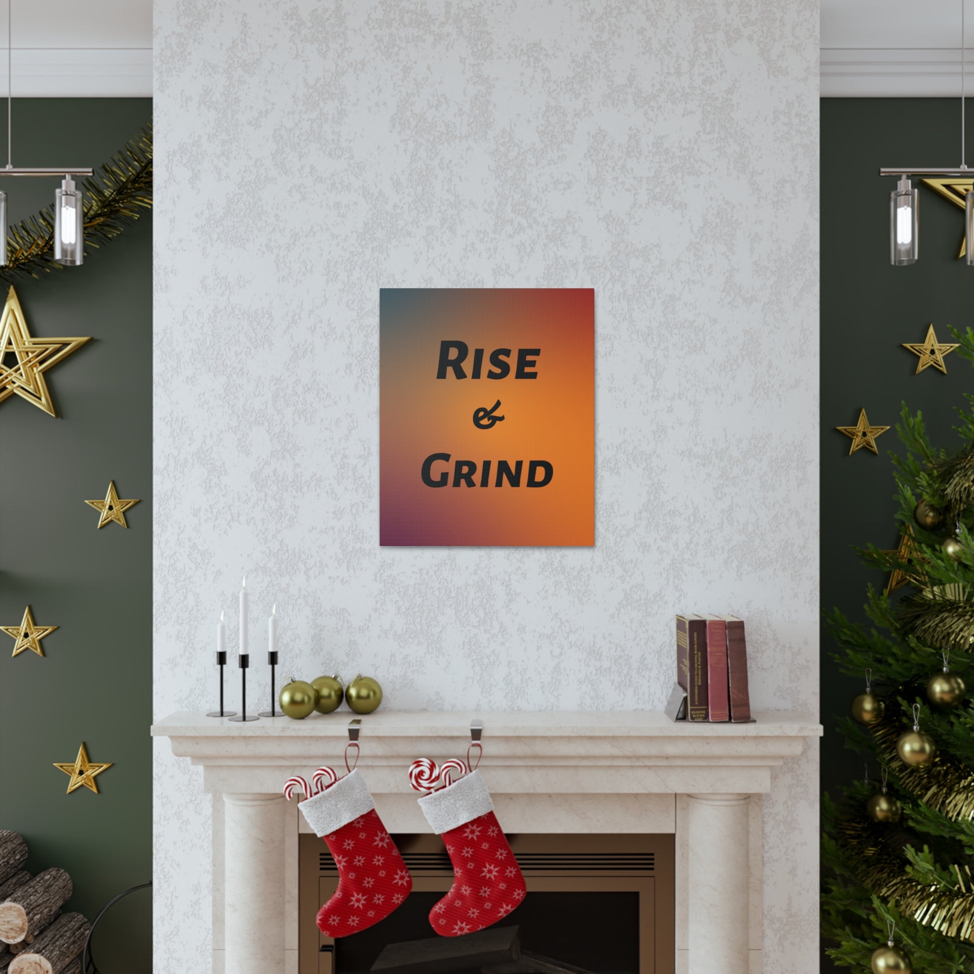 Rise and grind canvas print for productivity and success