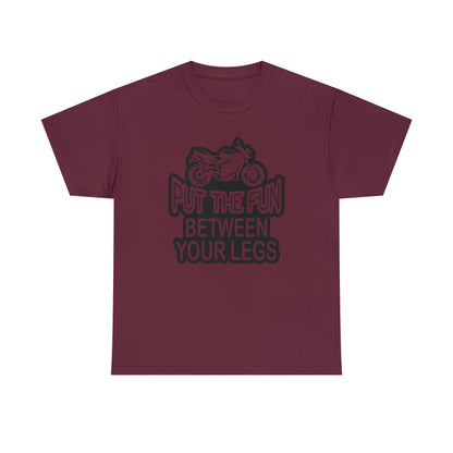 "Motorcycle, Put The Fun Between Your Legs" T-Shirt - Weave Got Gifts - Unique Gifts You Won’t Find Anywhere Else!