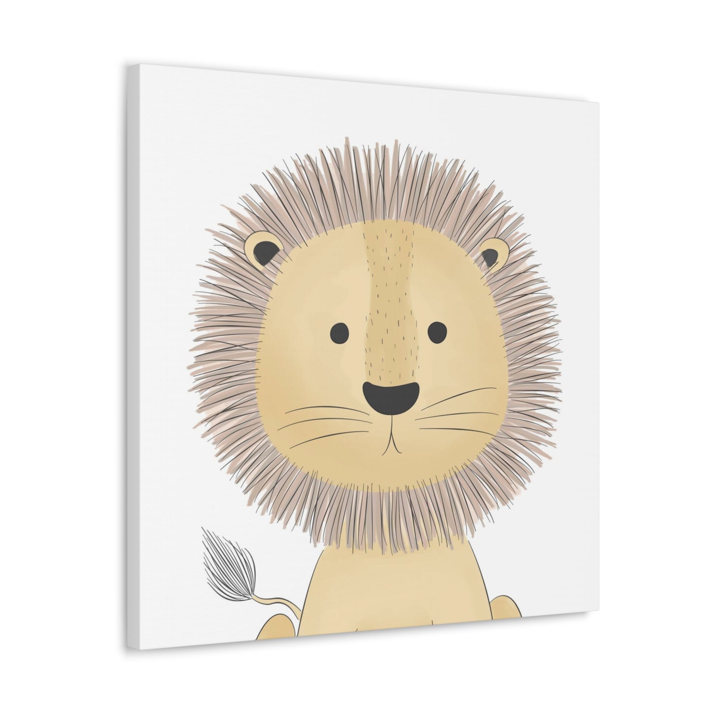 "Cute Lion" Canvas Wall Art - Weave Got Gifts - Unique Gifts You Won’t Find Anywhere Else!